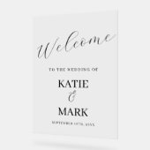 Bienvenue Élégant À Notre Signe Mariage (Angle)