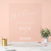 Bienvenue Élégant À Notre Signe Transparent Mariag (Mariage)