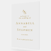 BIENVENUE ! Élégant, Classique, Monogramme, (Angle)