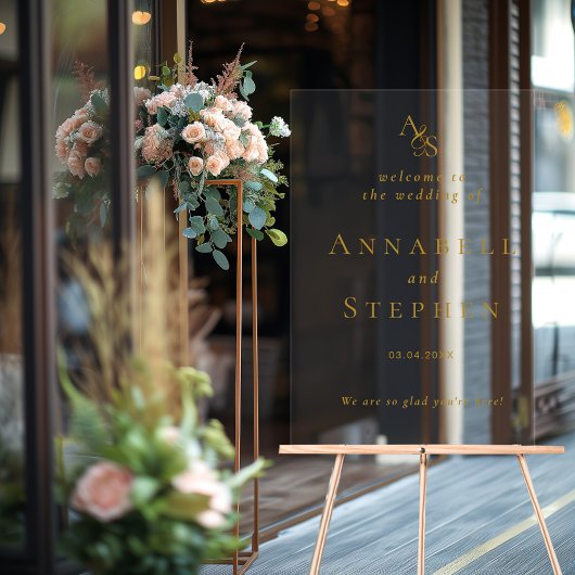 BIENVENUE ! Élégant, Classique, Monogramme,