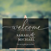 BIENVENUE ! Élégant, noir, transparent, Mariage (Neutre)