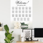 Bienvenue ! Élégant Tableau de Siège de Rose Blanc (Bureau à domicile)