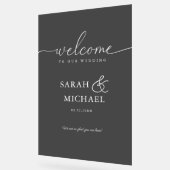 BIENVENUE ! Élégant, transparent, noir, Mariage (Angle)