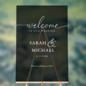 BIENVENUE ! Élégant, transparent, noir, Mariage (Neutre)