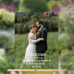 Bienvenue Élégante à Notre Photo de Mariage