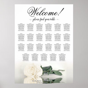 Bienvenue ! Élégante Rose blanche 23 Tableau de si