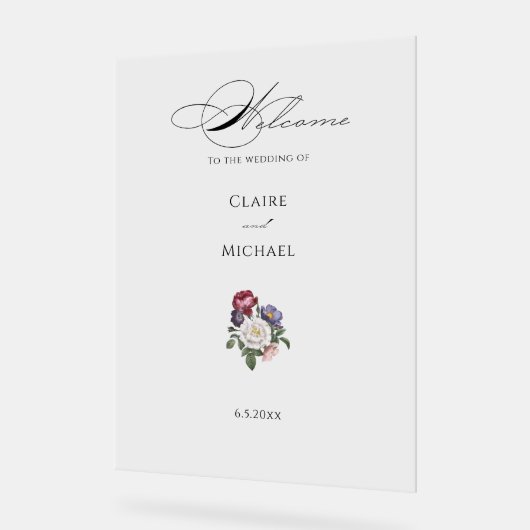 Bienvenue en calligraphie florale (Angle)