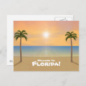 Bienvenue en Floride : Carte postale Plage (Devant / Derrière)