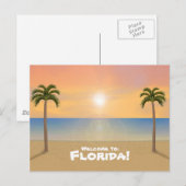 Bienvenue en Floride : Carte postale Plage (Devant / Derrière)