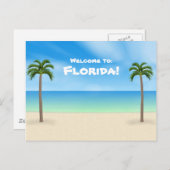 Bienvenue en Floride : Carte postale Plage (Devant / Derrière)
