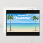 Bienvenue en Floride : Carte postale Plage (Devant / Derrière)