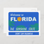 Bienvenue En Floride Votre Carte Postale Texte (Devant / Derrière)