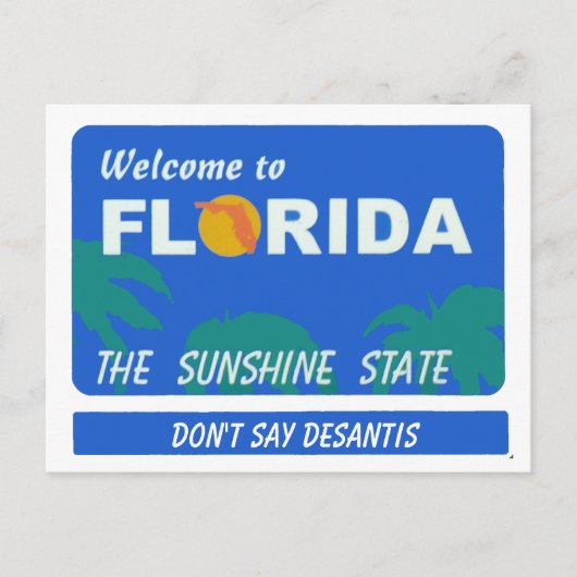 Bienvenue En Floride Votre Carte Postale Texte (Devant)