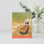 Bienvenue en Yougoslavie, carte postale vintage (Debout devant)