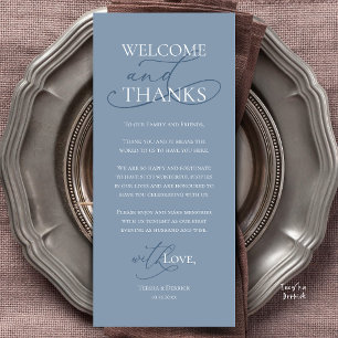 Bienvenue et Merci, Carte de Remerciement pour le
