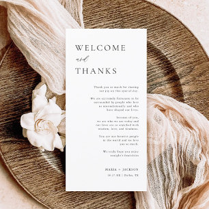 Bienvenue et merci Elegant Merci Cartes de Place