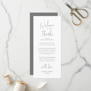 Bienvenue et merci, Place Setting Carte de remerci