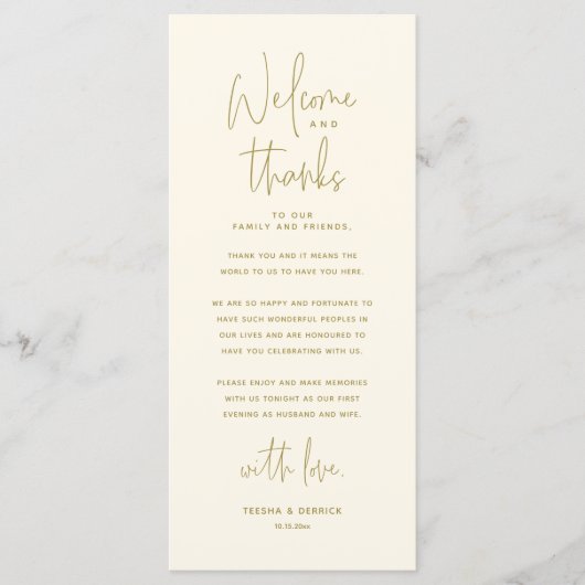 Bienvenue et merci, Place Setting Carte de remerci (Devant)