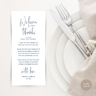 Bienvenue et merci, Place Setting Carte de remerci