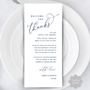 Bienvenue et merci, Place Setting Carte de remerci