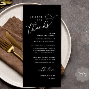 Bienvenue et merci, Place Setting Carte de remerci
