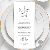 Bienvenue et merci, Place Setting Carte de remerci