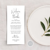 Bienvenue et merci, Place Setting Carte de remerci
