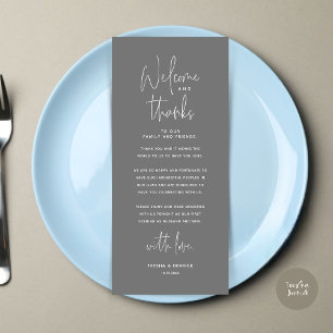 Bienvenue et merci, Place Setting Carte de remerci