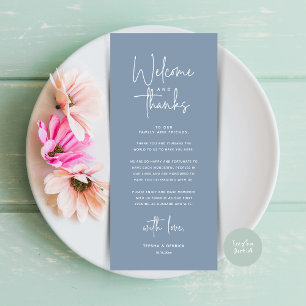 Bienvenue et merci, Place Setting Carte de remerci
