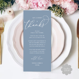 Bienvenue et merci, Place Setting Carte de remerci