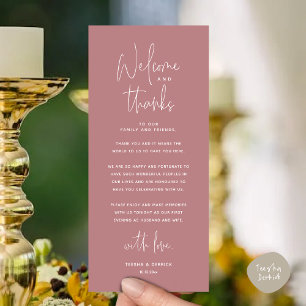 Bienvenue et merci, Place Setting Carte de remerci