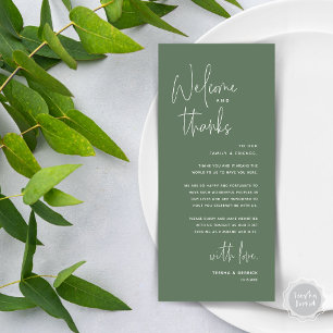 Bienvenue et merci, Place Setting Carte de remerci