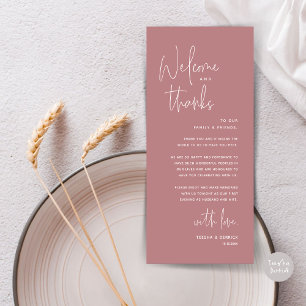 Bienvenue et merci, Place Setting Carte de remerci