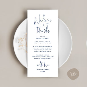 Bienvenue et merci, Place Setting Carte de remerci