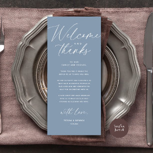 Bienvenue et merci, Place Setting Carte de remerci