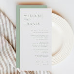 Bienvenue et merci Sage Green Merci Place Card<br><div class="desc">Bienvenue et merci Sage Green Merci Place Card</div>