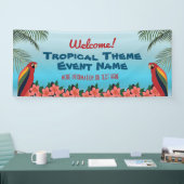 Bienvenue Événement à thème tropical avec bannière (Salon professionnel)