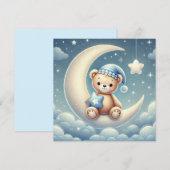 Bienvenue Faire-part bébé garçon (Devant / Derrière)