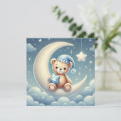 Bienvenue Faire-part bébé garçon (Debout devant)