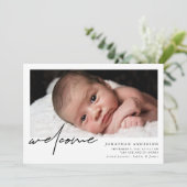 Bienvenue Faire-part de naissance bébé (Debout devant)