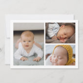 Bienvenue Faire-part de naissance bébé (Dos)