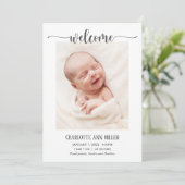 Bienvenue Faire-part de naissance bébé Carte photo (Debout devant)