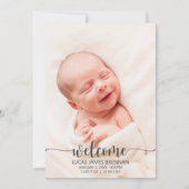 Bienvenue Faire-part de naissance bébé Carte photo (Devant)