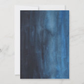 Bienvenue Faire-part de naissance d'aquarelle bleu (Dos)