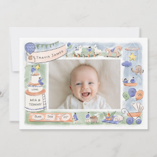 bienvenue fête du bébé carte faire-part