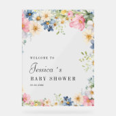Bienvenue ! Fleur sauvage, Baby shower (Recto)
