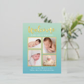 Bienvenue Galerie Foil Faire-part de naissance Car (Debout devant)