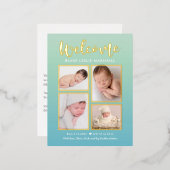 Bienvenue Galerie Foil Faire-part de naissance Car (Recto/Verso)