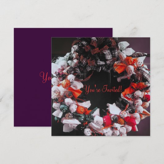 Bienvenue Halloween ~ Invitations (Devant / Derrière)