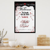 Bienvenue Halloween Poster Mariage Splatz de sang (Cuisine)